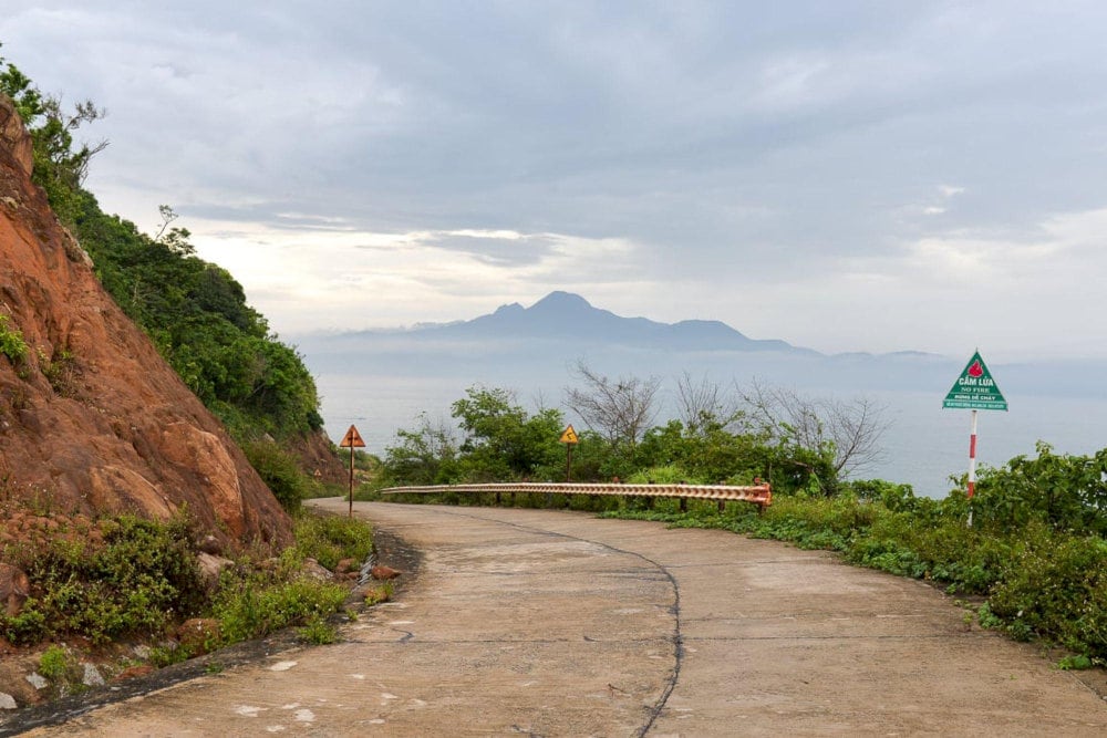 Monkey Mountain is situated in the Son Tra Peninsula, with a road that winds up the mountain along the cliffside